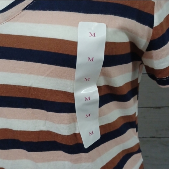 Isabel Maternity Striped Womens Top with Cinched Sides - Picture 3 of 8